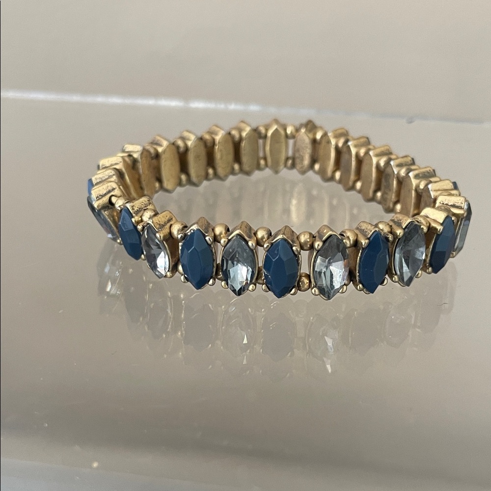 J. Crew Gold and Blue Bracelet
